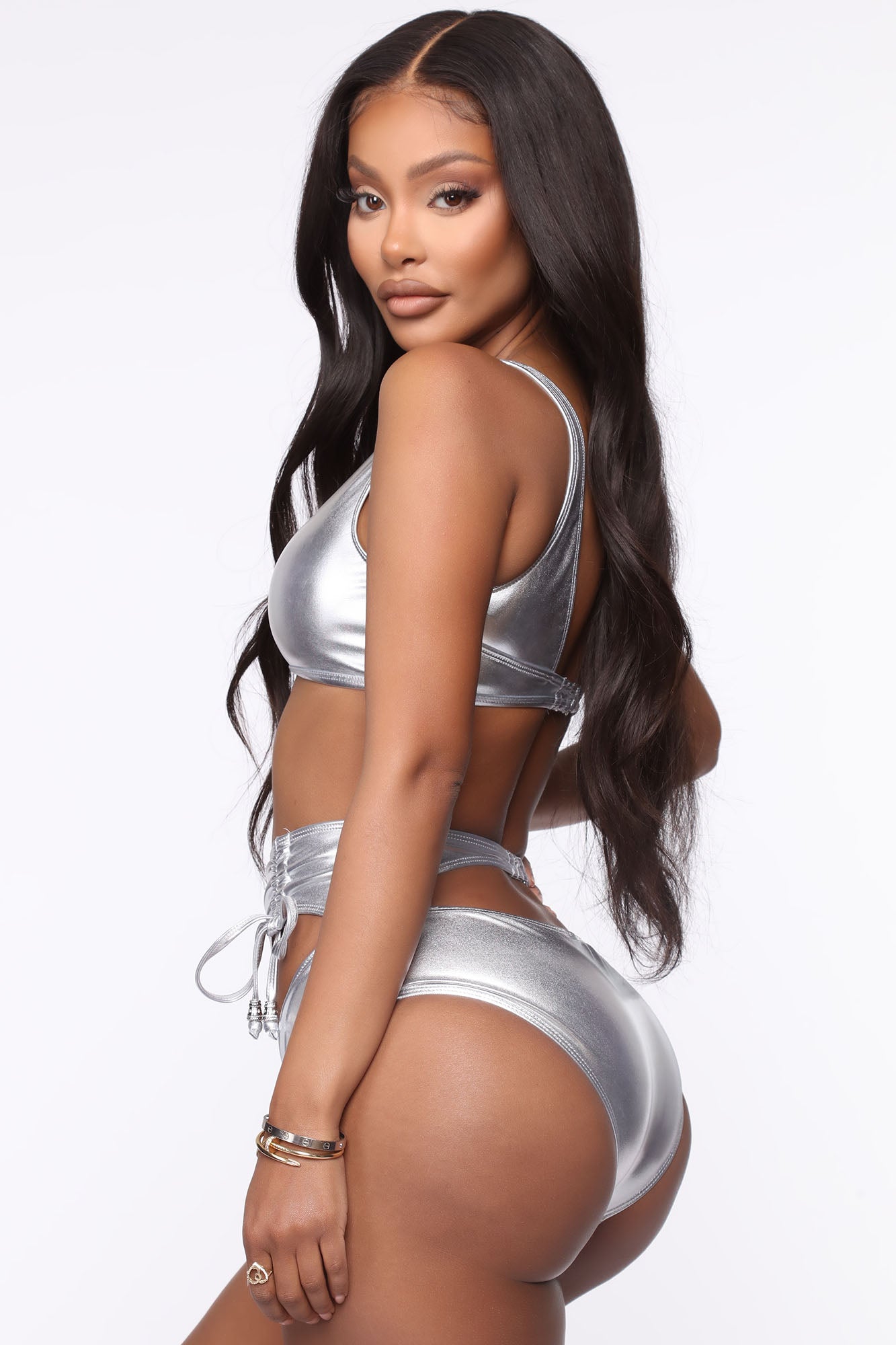 silver bikini set