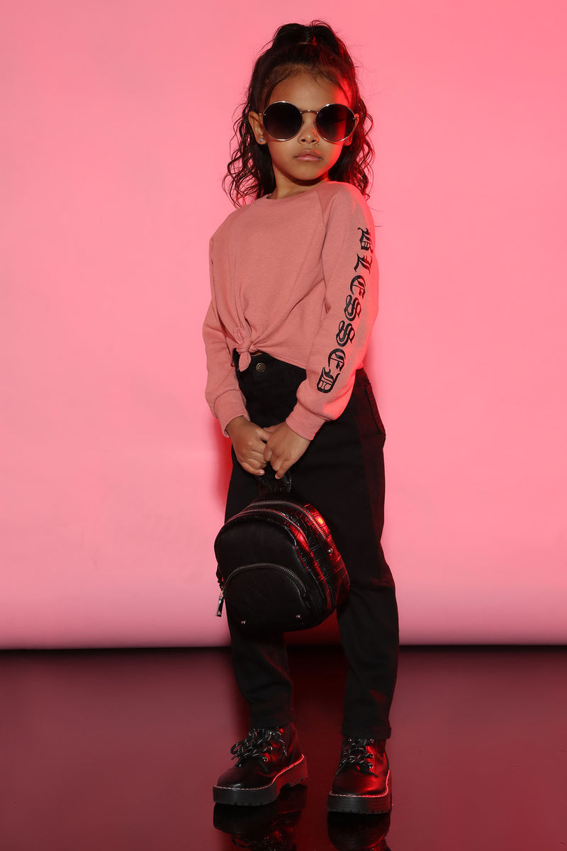 Mini Too Blessed To Stress Sweatshirt - Peach | Fashion Nova, Kids ...