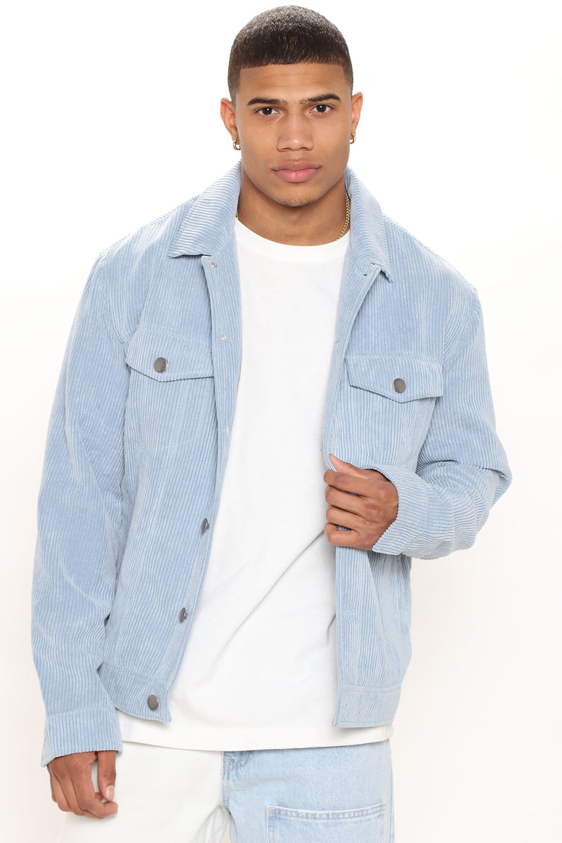 Wide Wale Corduroy Trucker Jacket - Light Blue | Fashion Nova, Mens Jackets  | Fashion Nova