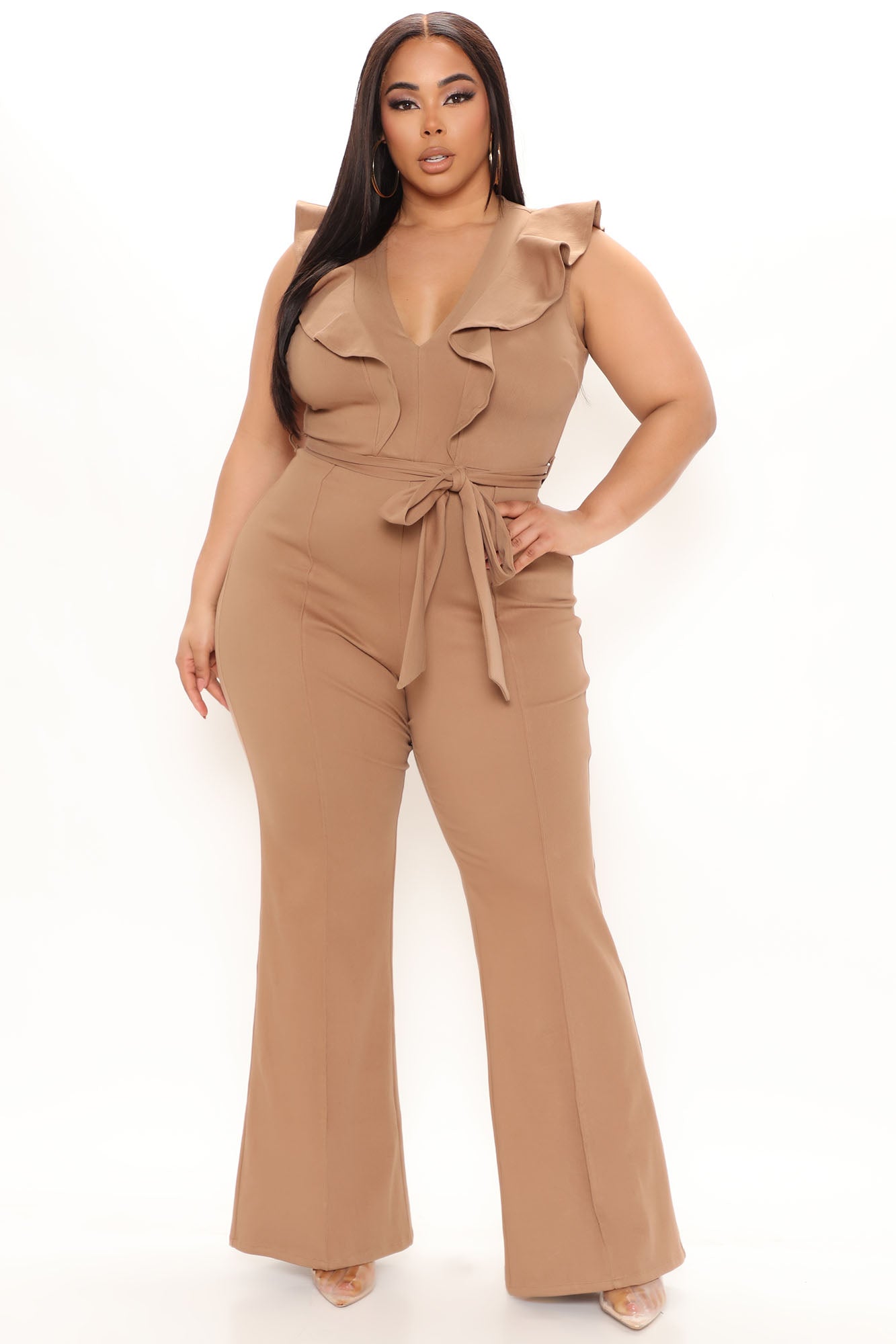 Let's Get It Active Jumpsuit - Taupe, Fashion Nova, Nova Sport