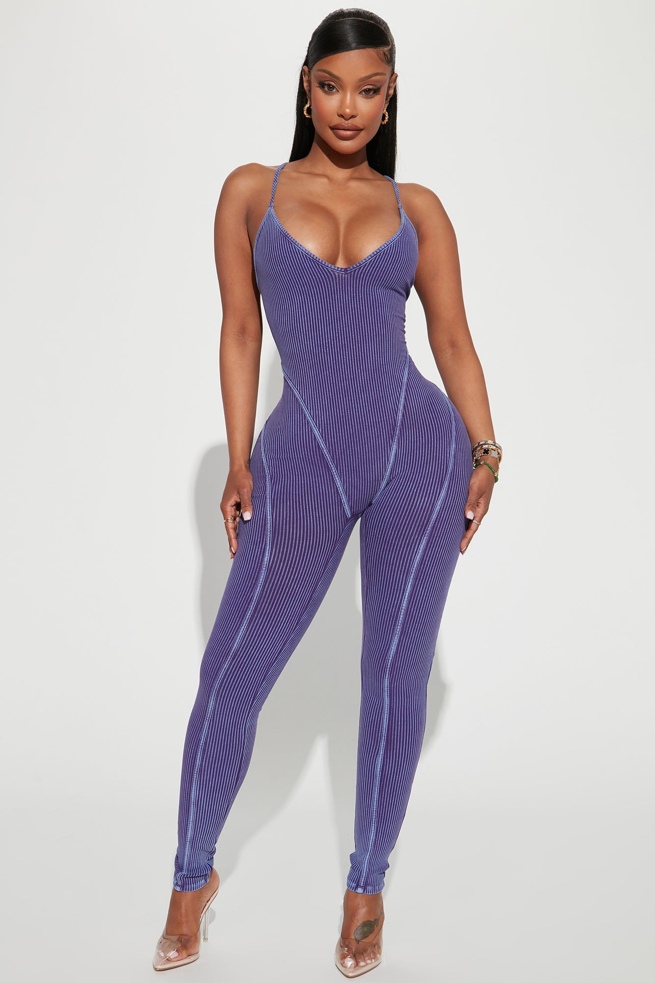 Andrea Mineral Rib Jumpsuit - Purple | Fashion Nova, Jumpsuits |