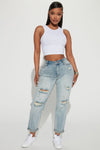 Gerrit Boyfriend Jeans - Medium Blue Wash