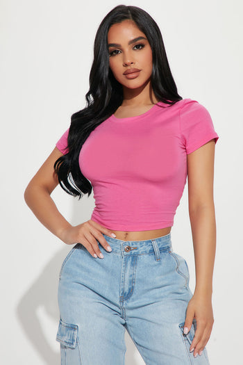 Aubree Oversized T-Shirt - Fuchsia, Fashion Nova, Basic Tops & Bodysuits