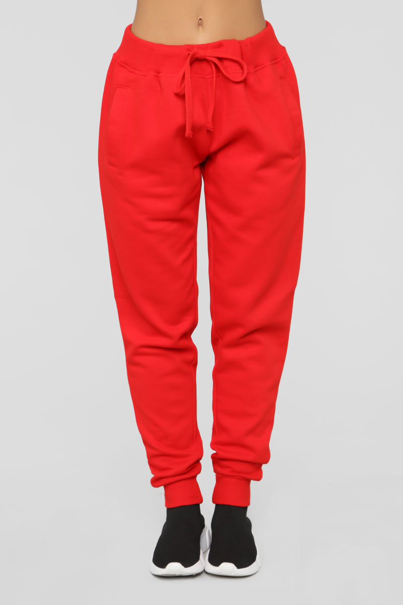 Stole Your Boyfriend's Oversized Jogger - Red, Pants | Fashion Nova