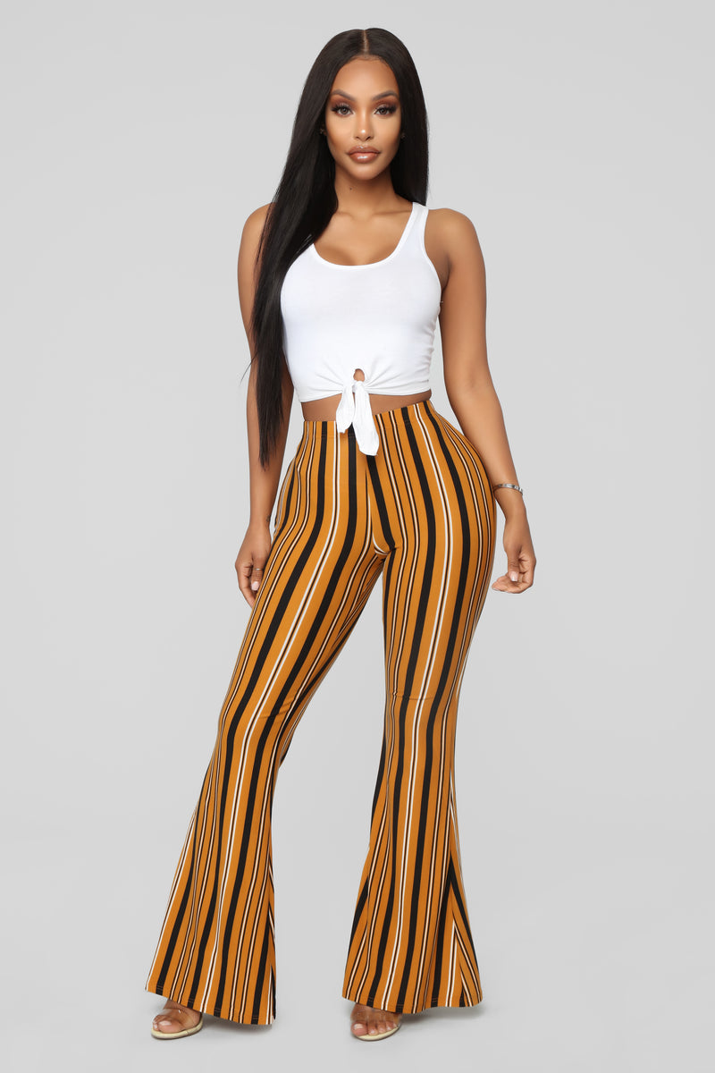 Sabreena Striped Pants - Mustard/Combo | Fashion Nova, Pants | Fashion Nova