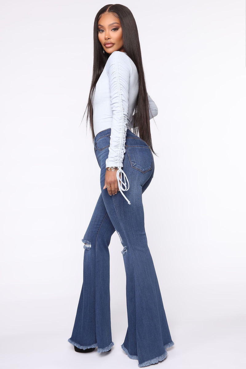 Abigail Bell Bottom Jeans - Medium Blue Wash, Jeans | Fashion Nova