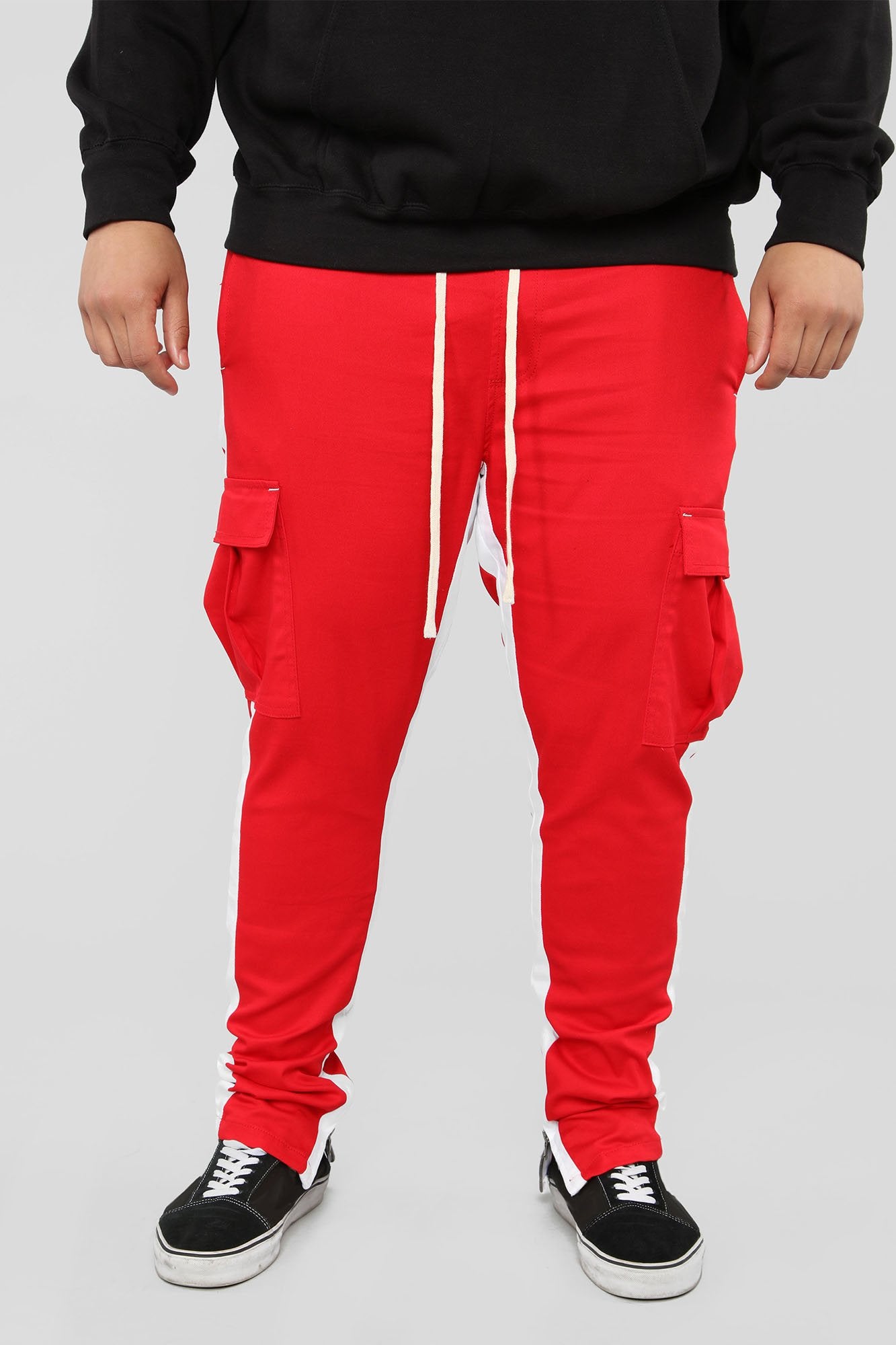 Travis Cargo Pants - Red/White – Fashion Nova