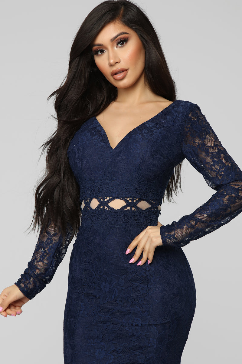 fashion nova blue lace dress