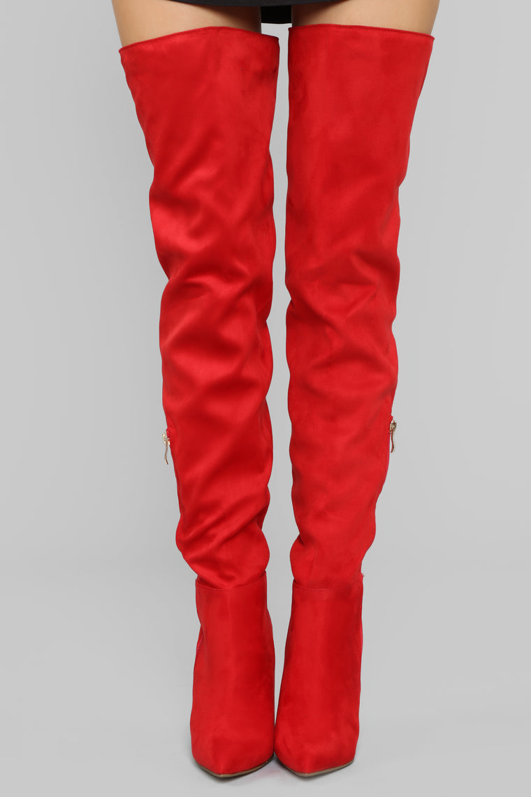 fashion nova red boots