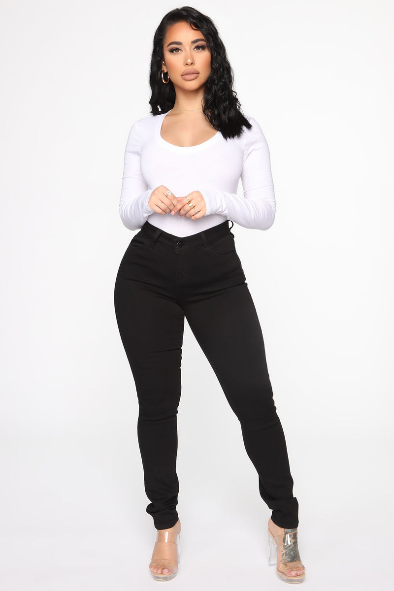 Barbara Long Sleeve Top - White | Fashion Nova, Basic Tops & Bodysuits ...