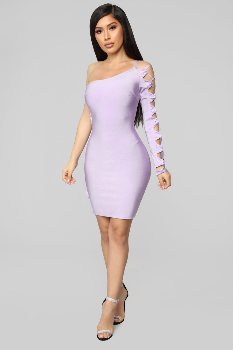 lavender bandage dress