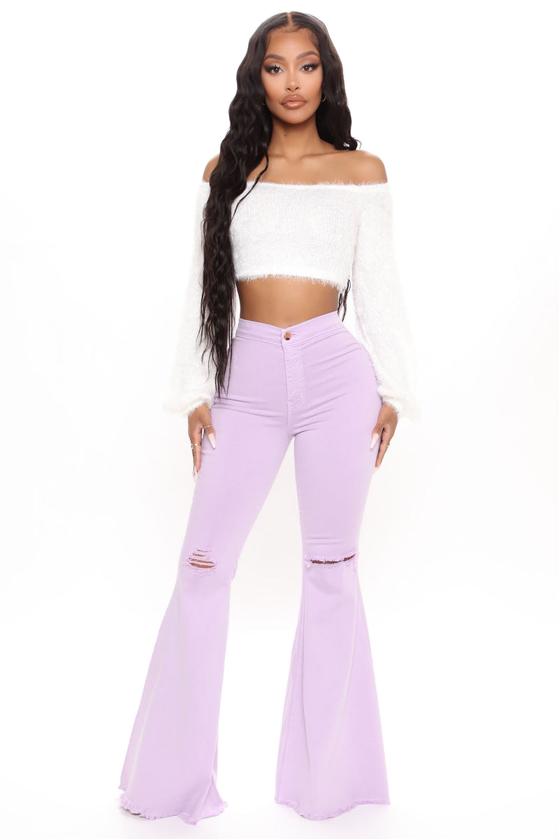 Mystery Solved Extreme Bell Bottom Jeans - Lavender, Jeans | Fashion Nova