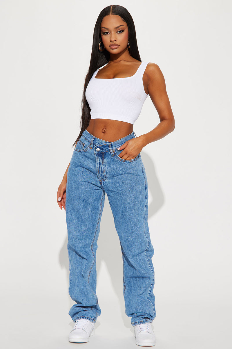 Crossover Straight Leg Jeans - Medium Wash | Fashion Nova, Jeans ...