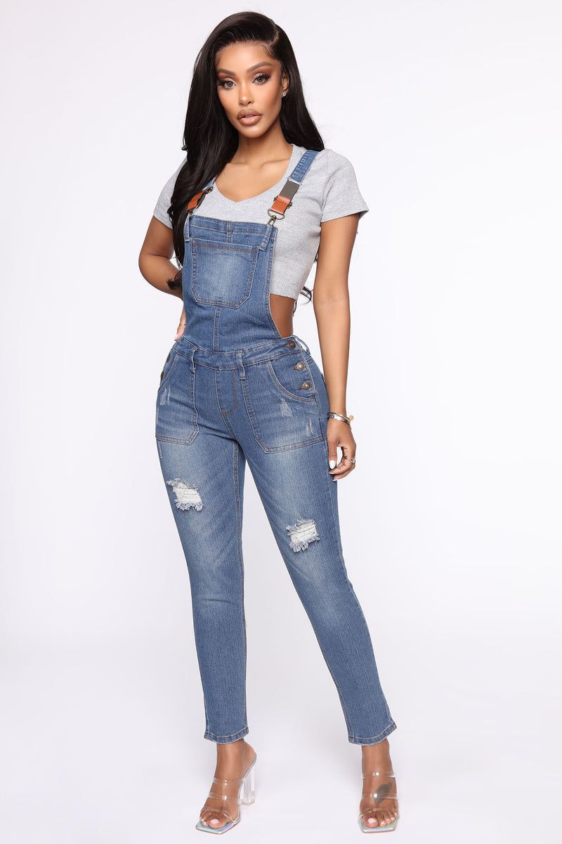 In The Grove Denim Overalls - Medium Blue Wash | Fashion Nova, Jeans ...