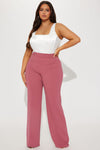 Tall Victoria High Waisted Dress Pants - Mauve