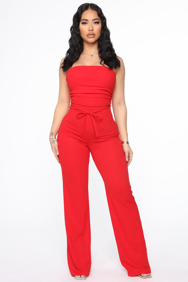 Thea Jumpsuit - Red – Fashion Nova