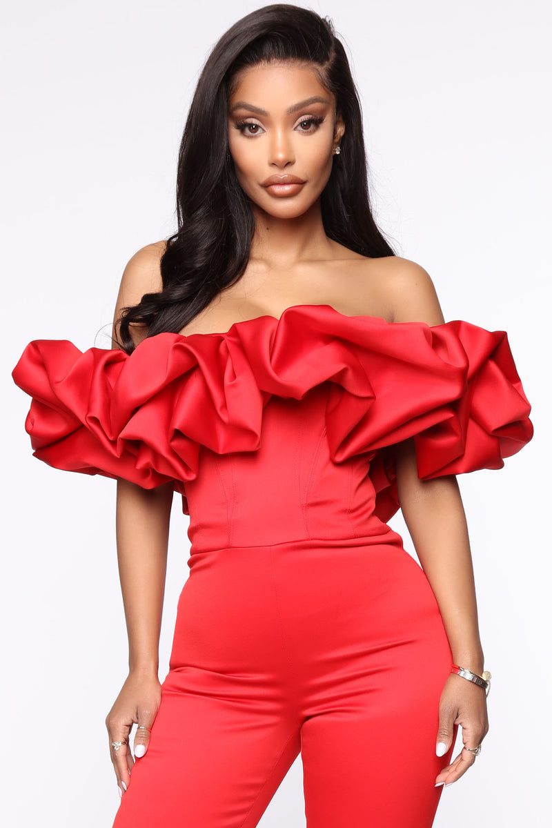 A Classic Satin Jumpsuit - Red | Fashion Nova, Jumpsuits | Fashion Nova