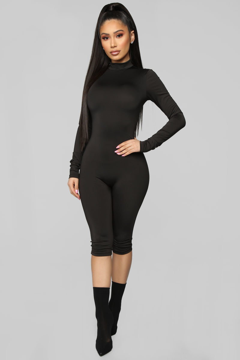 Ready For It Crop Jumpsuit - Black, Jumpsuits | Fashion Nova