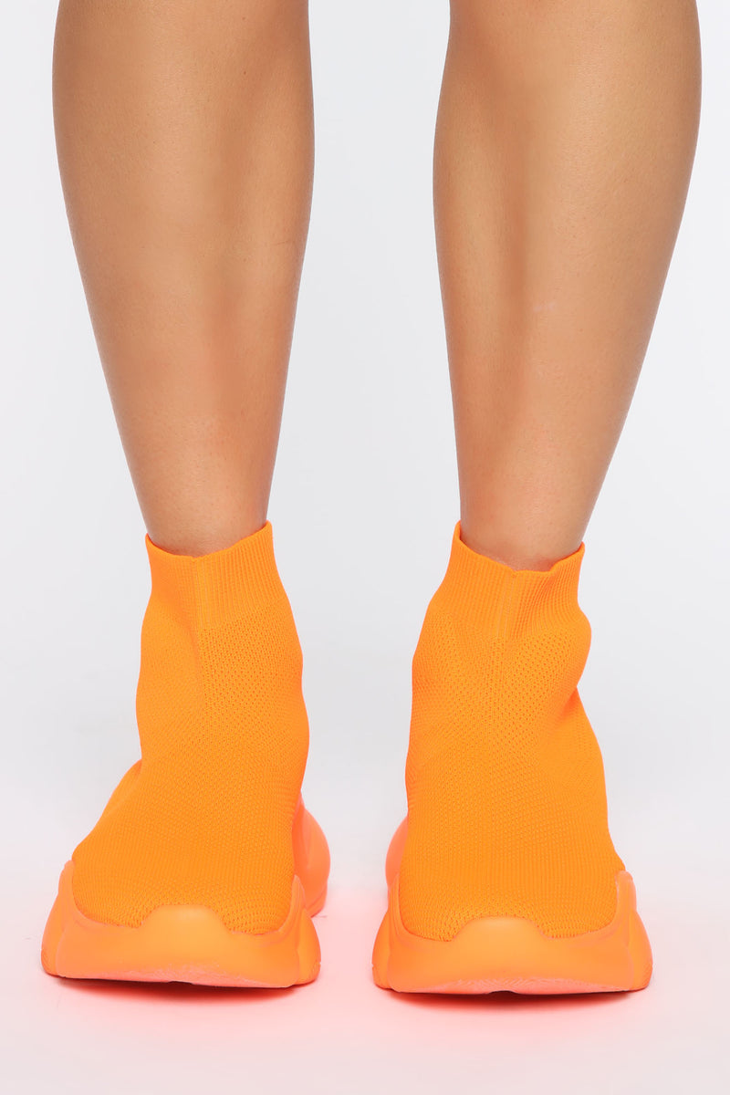 orange sock shoes
