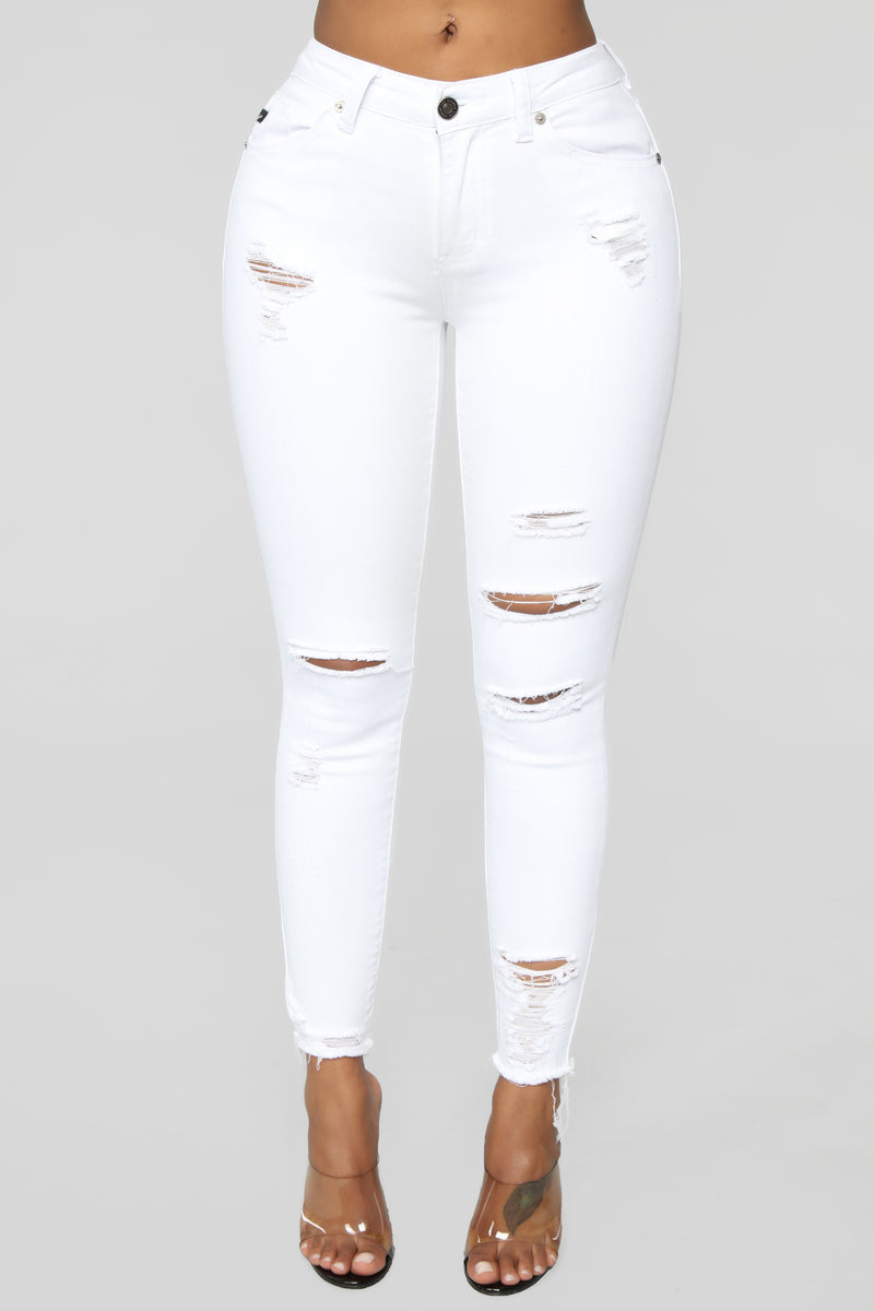 Don't Need A Place To Go Ankle Jeans - White | Fashion Nova, Jeans ...