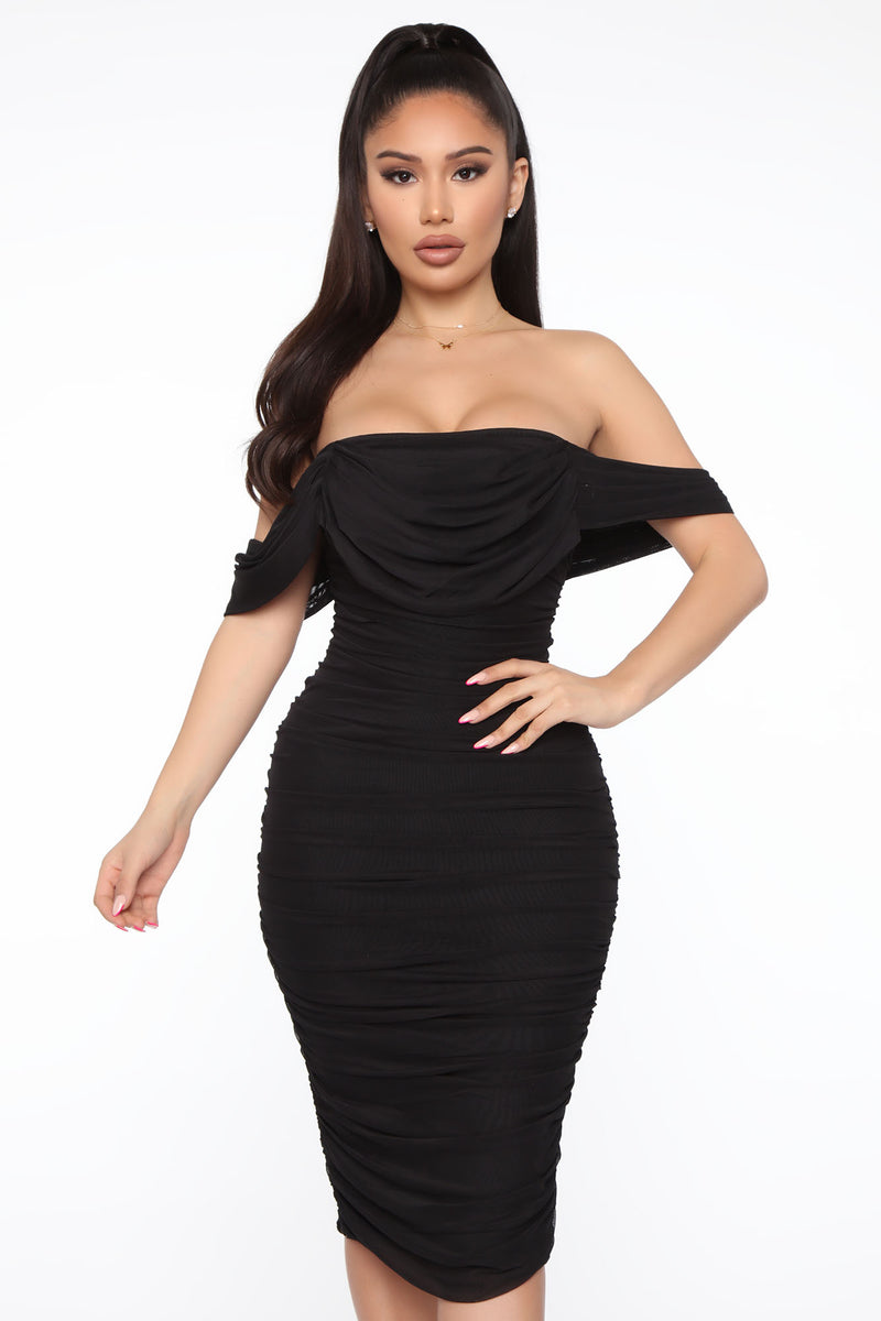 Bad For The Night Bandage Midi Dress - Black | Fashion Nova, Dresses ...