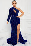 Gems Sequin Maxi Dress - Royal