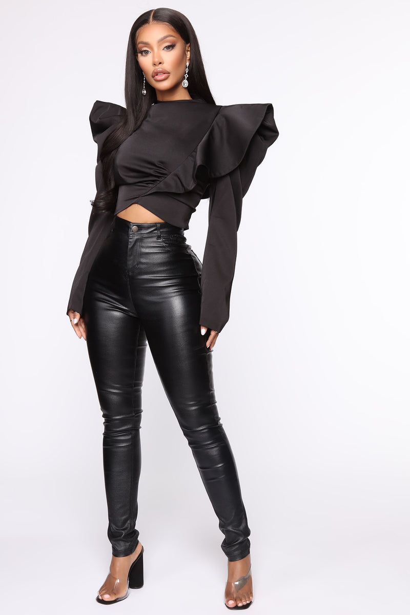 You Ain't See Nothing Yet Ruffle Blouse - Black | Fashion Nova, Shirts ...