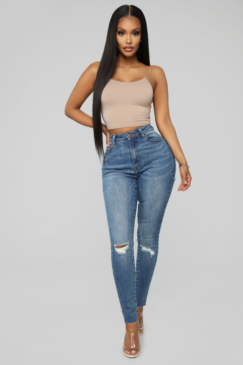 Best View In Town Distressed Skinny Jeans - Medium Blue Wash | Fashion ...