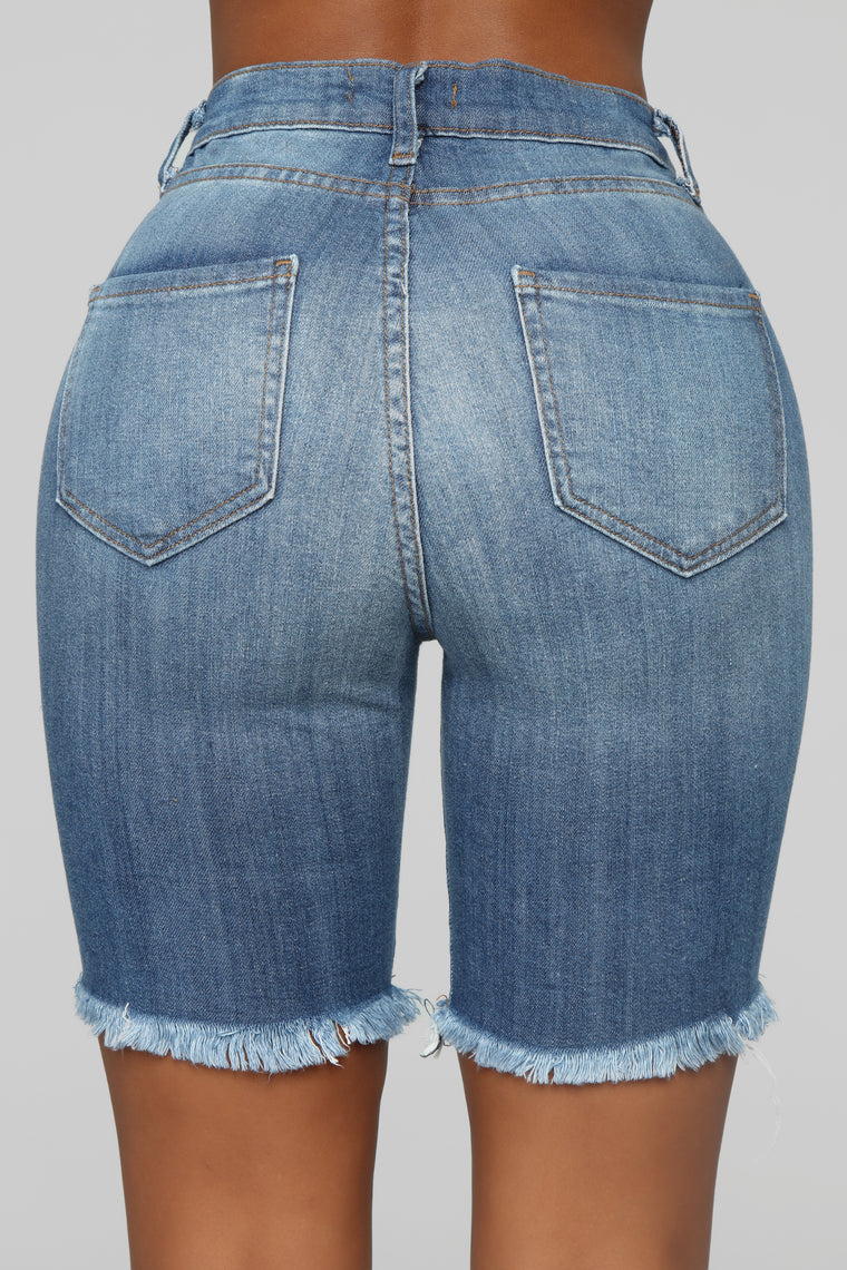 Khloe Shorts - Medium Blue – Fashion Nova