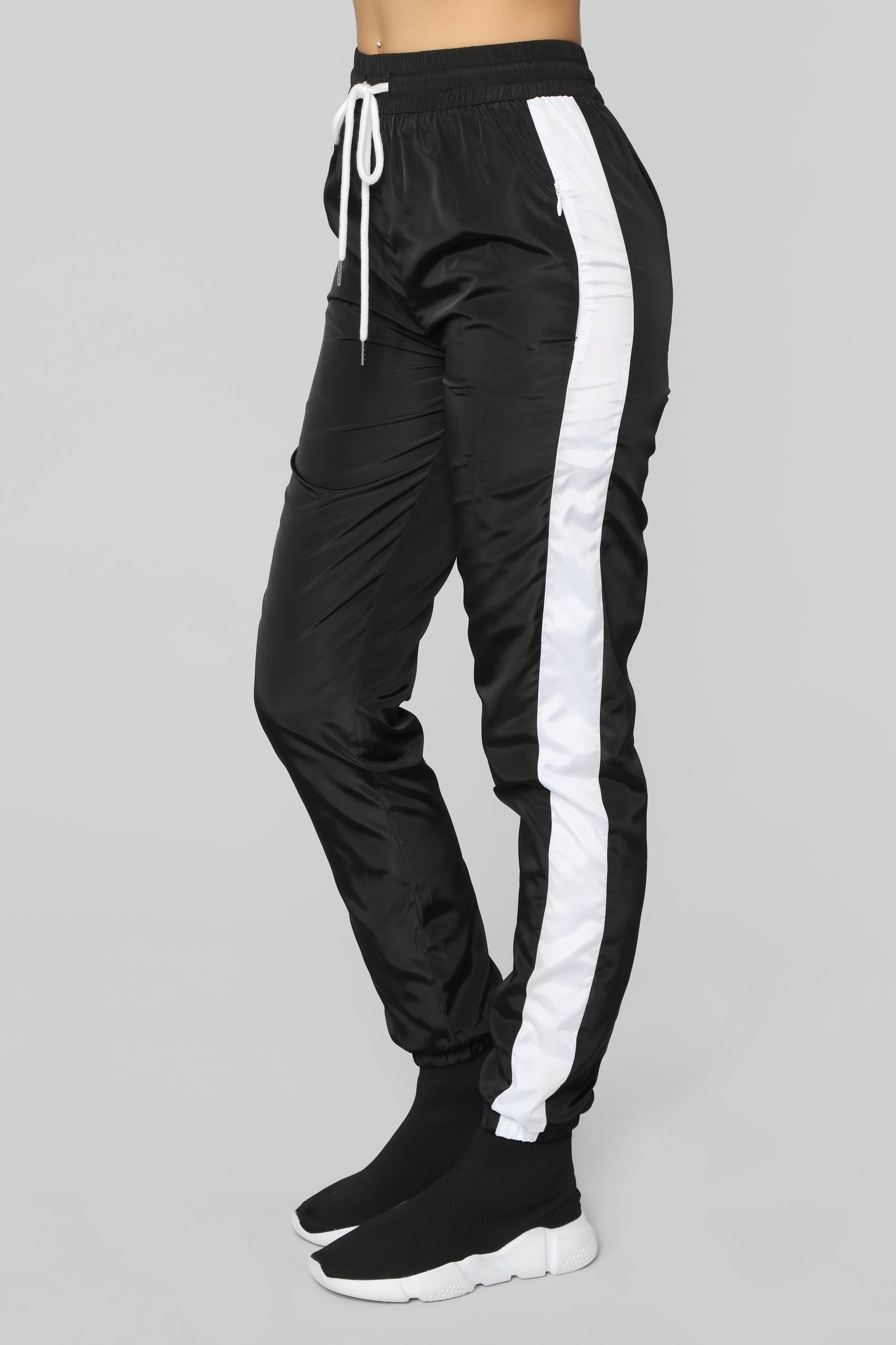 black windbreaker joggers