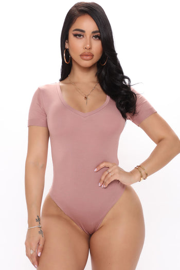 Sonya Low Back Snatched Bodysuit - Cream, Fashion Nova, Bodysuits