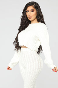 Sweater Sweetie Pant Set - White – Fashion Nova