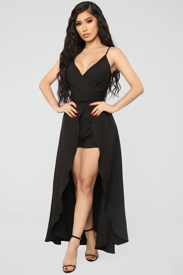 maxi romper black