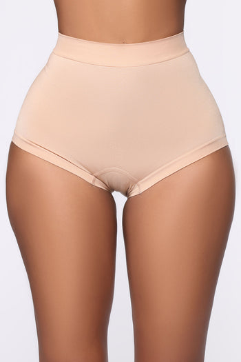 Tight Fit Lace Control Microfiber Shapewear Brief - Mocha