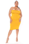 Rhianna Tube Dress - Mustard