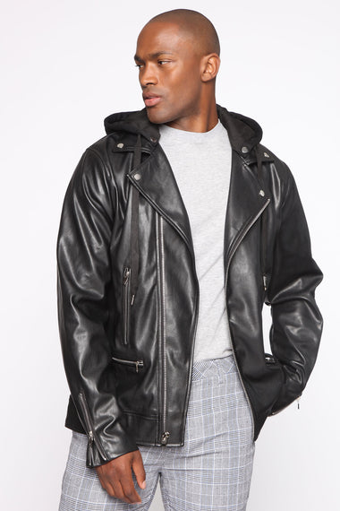 Bad Boy Hooded Moto Jacket - Black – Fashion Nova