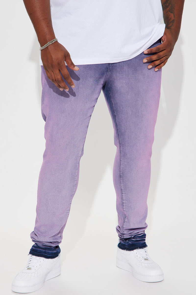Lavender Overdye Stacked Skinny Jeans - Lavender | Fashion Nova, Mens Jeans  | Fashion Nova