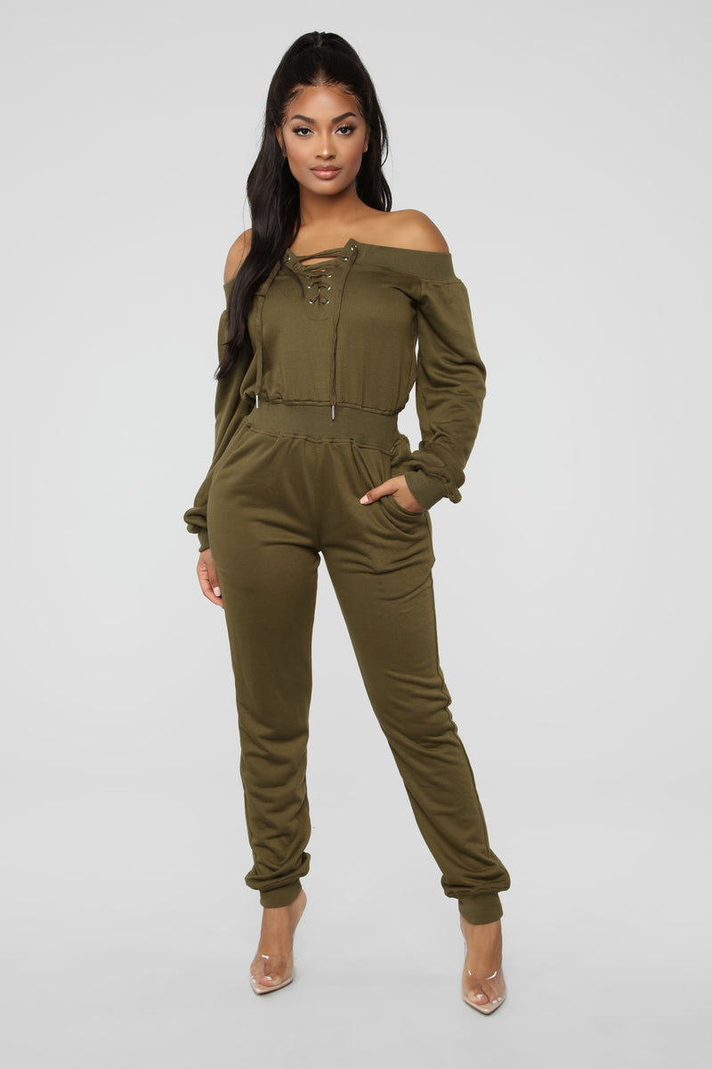 Jogging Around Jumpsuit - Olive | Fashion Nova, Jumpsuits | Fashion Nova