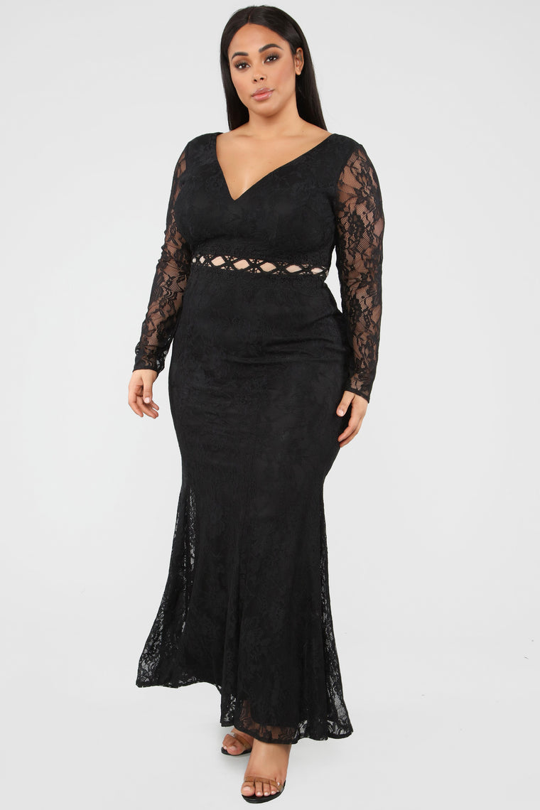 Flirtation Lace Dress - Black - Dresses - Fashion Nova