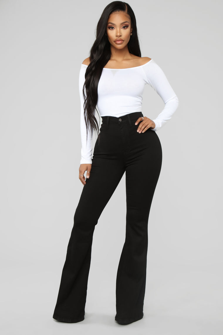 Bell Bottom Blues Jeans - Black