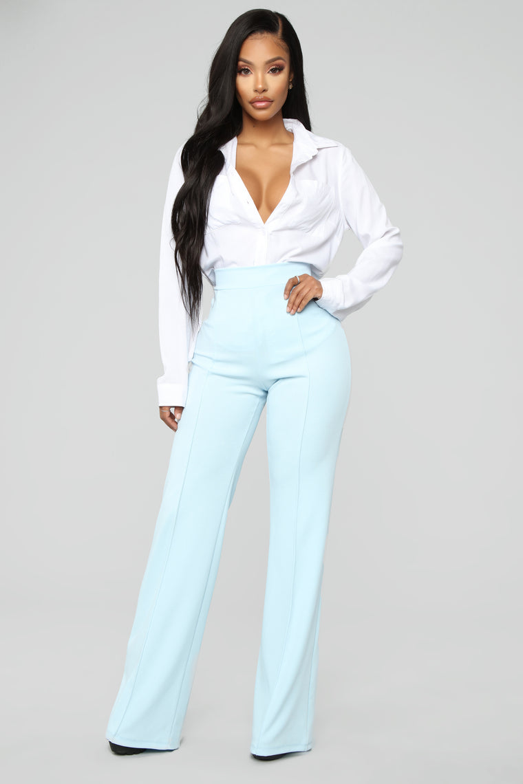 Victoria High Waisted Dress Pants - White