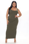 Mulberry Street Maxi Dress - Olive