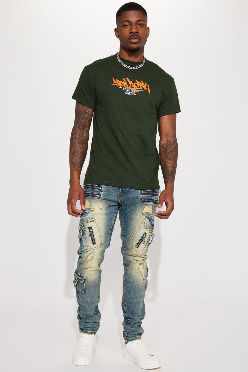 NYC Graff Short Sleeve Tee - Green | Fashion Nova, Mens Graphic Tees ...