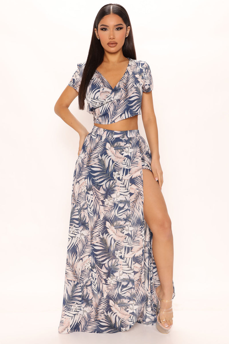 Maverick Maxi Skirt Set - Navy | Fashion Nova, Matching Sets | Fashion Nova