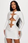 Say Nothing Mini Dress - White