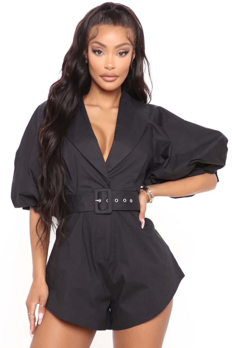 Pamela Poplin Romper - Black | Fashion Nova, Rompers | Fashion Nova