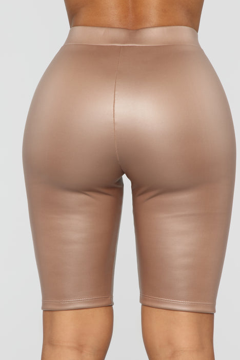 biker shorts tan