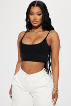 Keep It Low Key Crop Top - Black