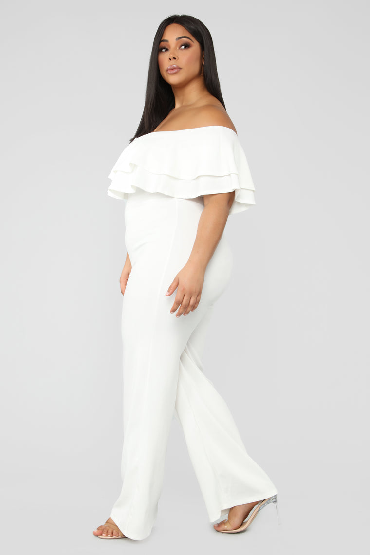 Ready To Ruffle Jumpsuit - Ivory