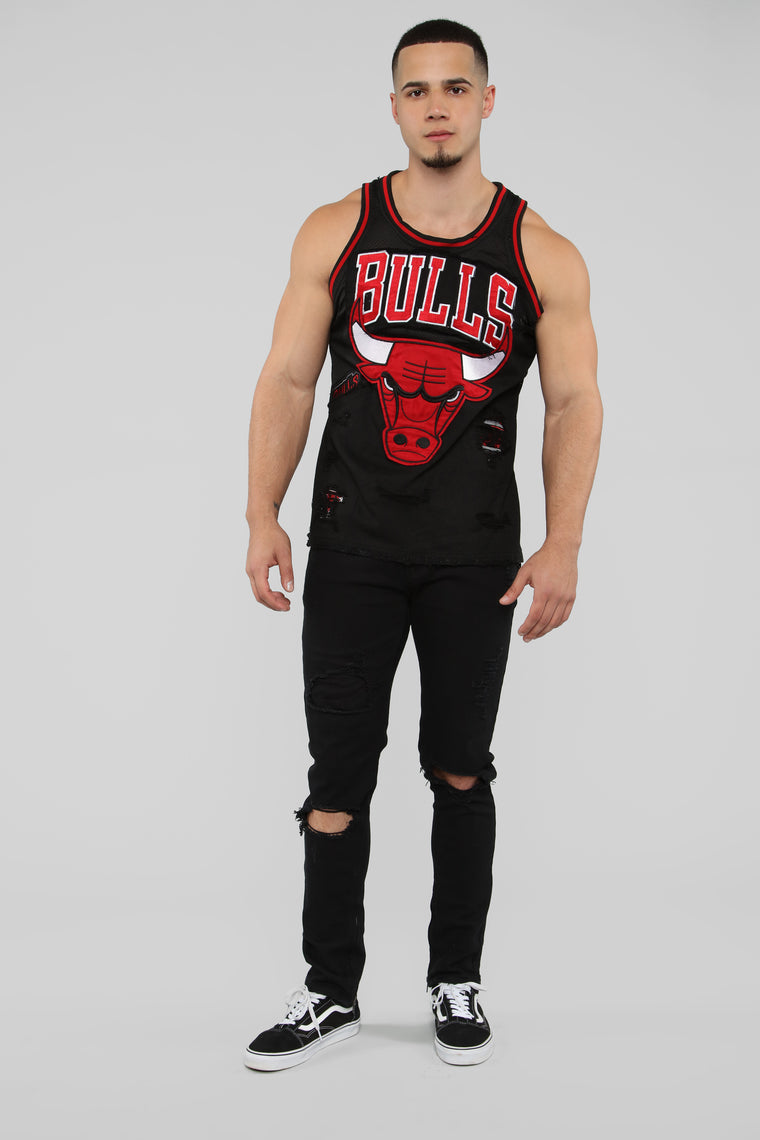 bulls denim jersey